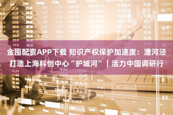 金囤配资APP下载 知识产权保护加速度:漕河泾打造上海科创中心“护城河”|活力中国调研行